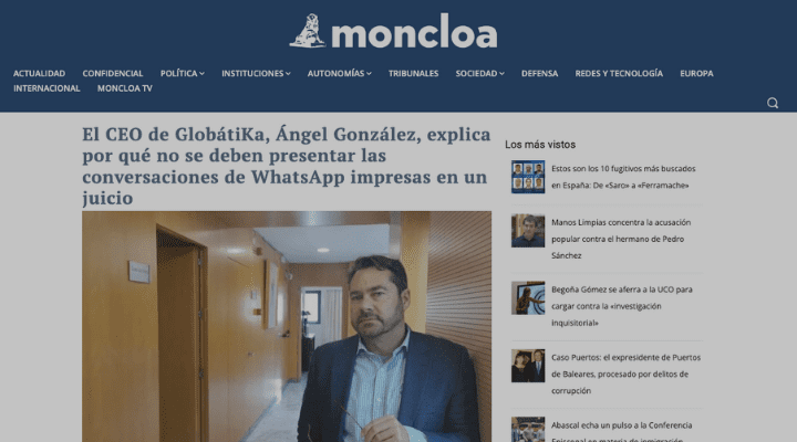 El CEO de GlobátiKa, Ángel González, explica por qué no se deben presentar las conversaciones de WhatsApp impresas en un juicio
