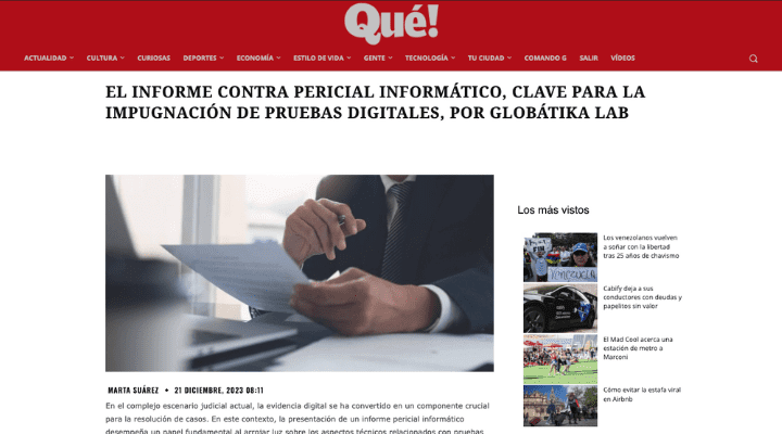 El informe contra pericial informático, clave para la impugnación de pruebas digitales, por Globátika Lab
