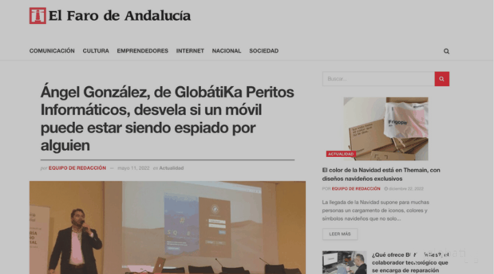 Entrevista a Ángel González, desvela si un móvil puede estar siendo espiado por alguien