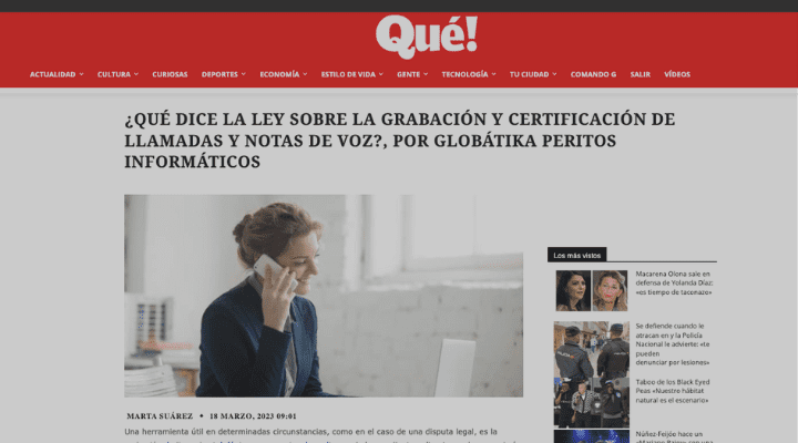¿Qué dice la ley sobre la grabación y certificación de llamadas y notas de voz?