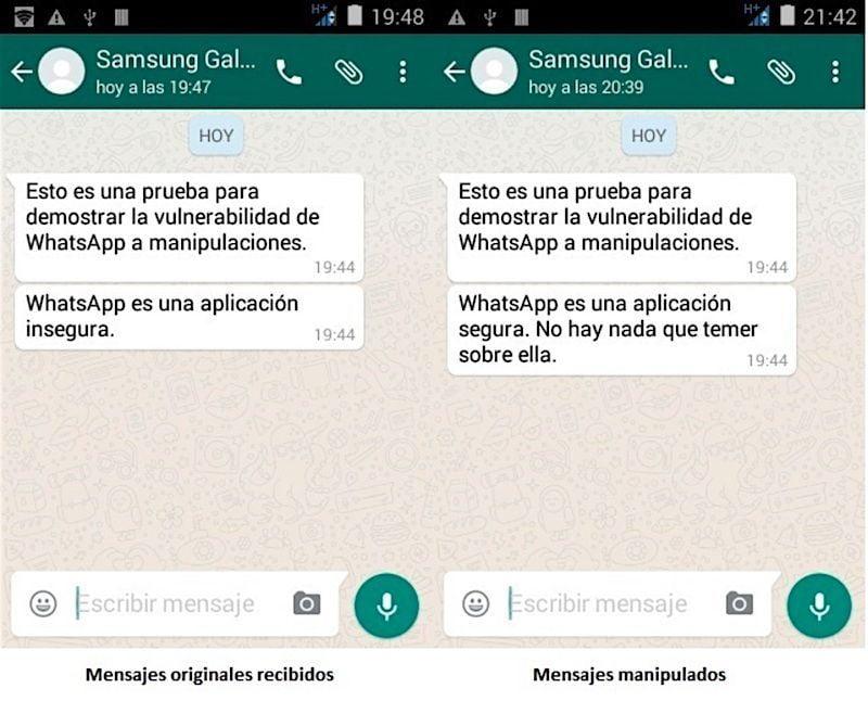 ¿Se pueden falsificar conversaciones de WhatsApp?